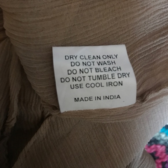 Chelsea Flower embroidered long sleeve tunic shirt 100% silk beaded - Picture 9 of 9